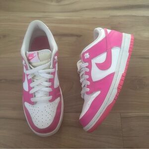 Nike Dunk Low Pink and White Shoes